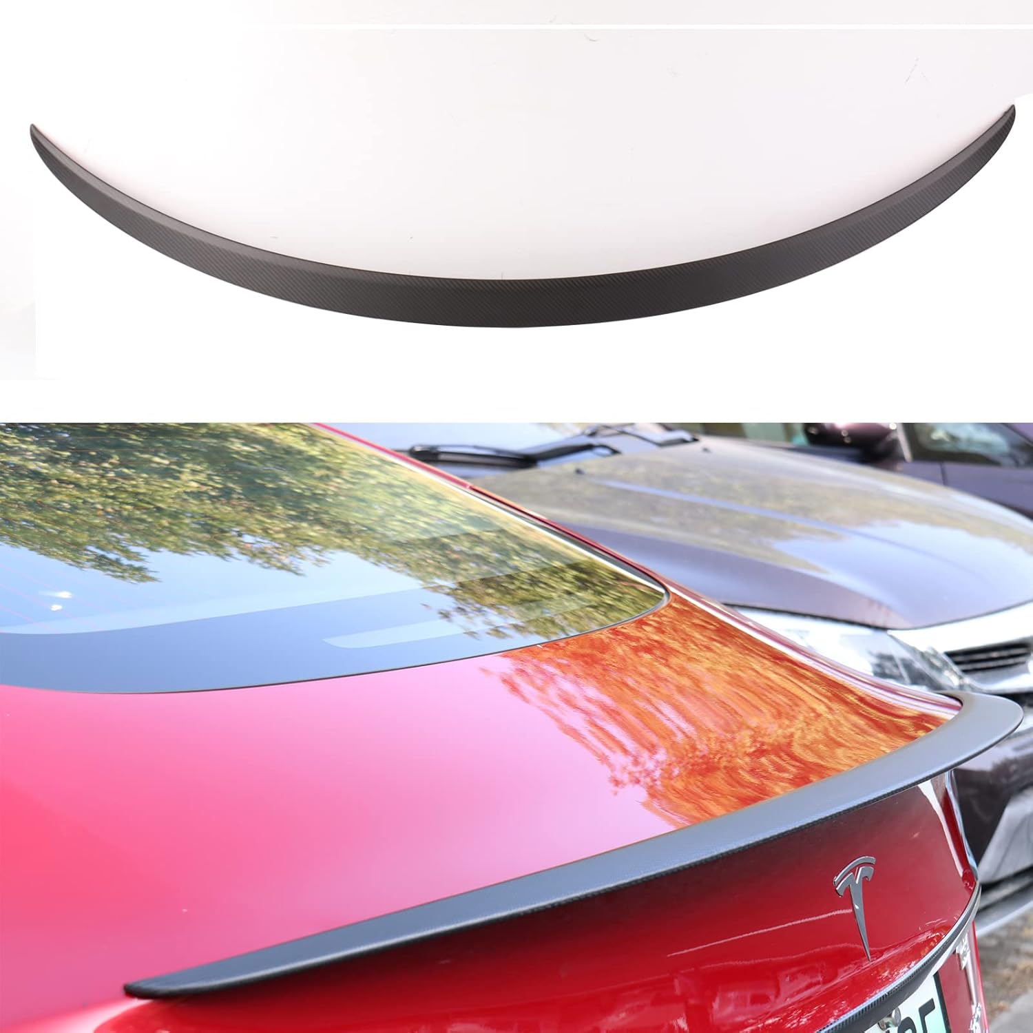 Real Carbon Fiber Rear Trunk Lip Spoiler R52724