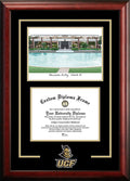 Satin Mahogany Diploma Frame with Lithograph W2748