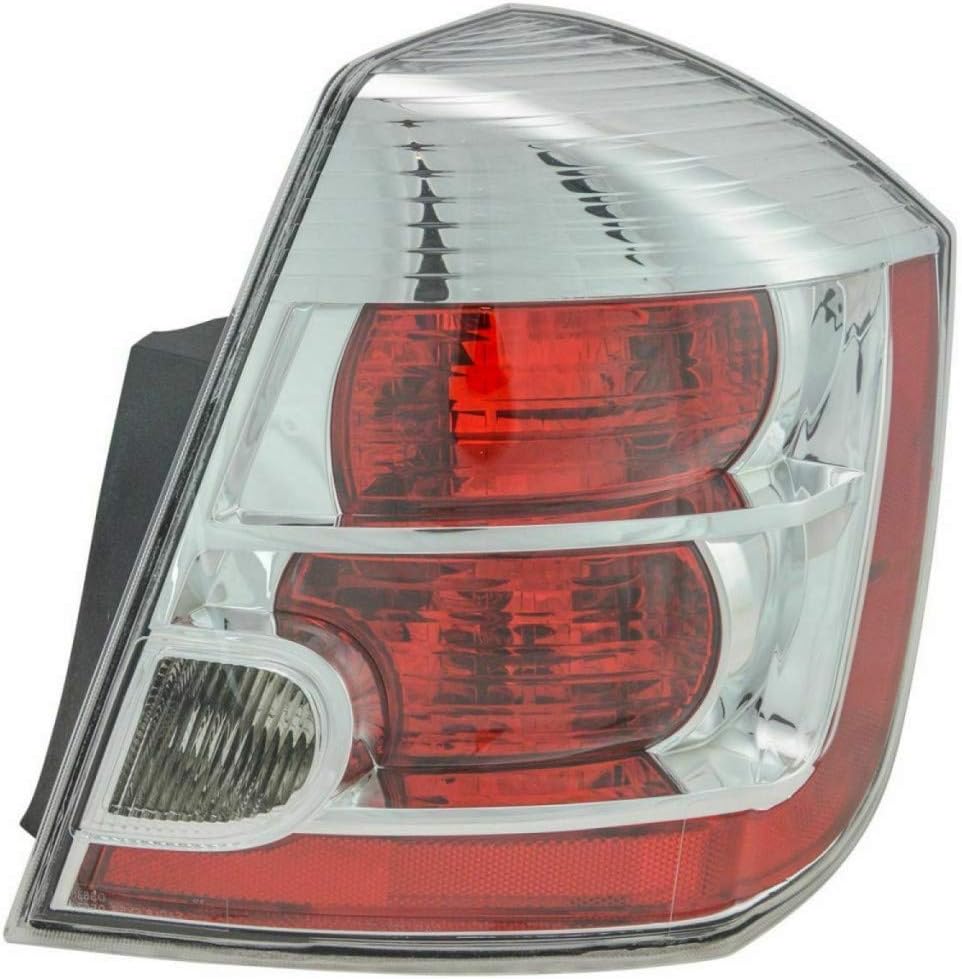 Passenger Side Rear Tail Light for Nissan Sentra 2007-2009 Chrome Housing Pack of 2 V26559