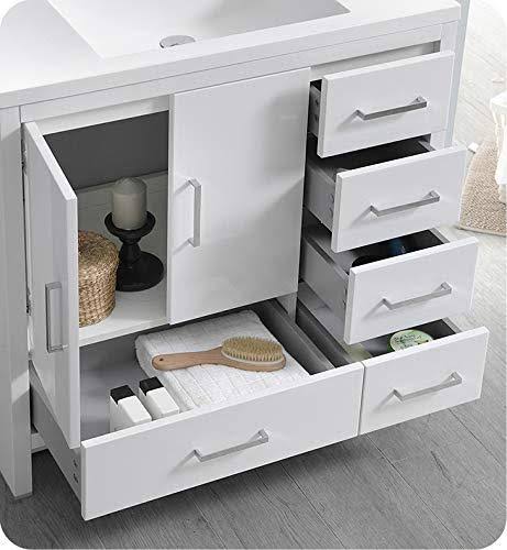 Glossy White Freestanding Bathroom Cabinet Z628