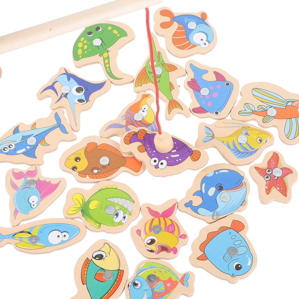 Magnetic Fishing Game Wooden Toddler Toy W372715