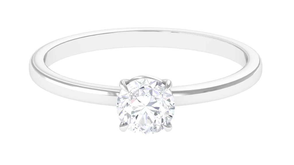925 Sterling Silver Lab Grown Diamond Solitaire Ring Q14856