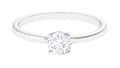 925 Sterling Silver Lab Grown Diamond Solitaire Ring Q14856