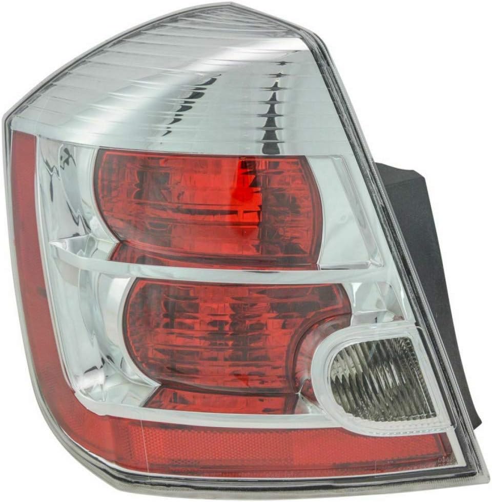 Passenger Side Rear Tail Light for Nissan Sentra 2007-2009 Chrome Housing Pack of 2 V26559