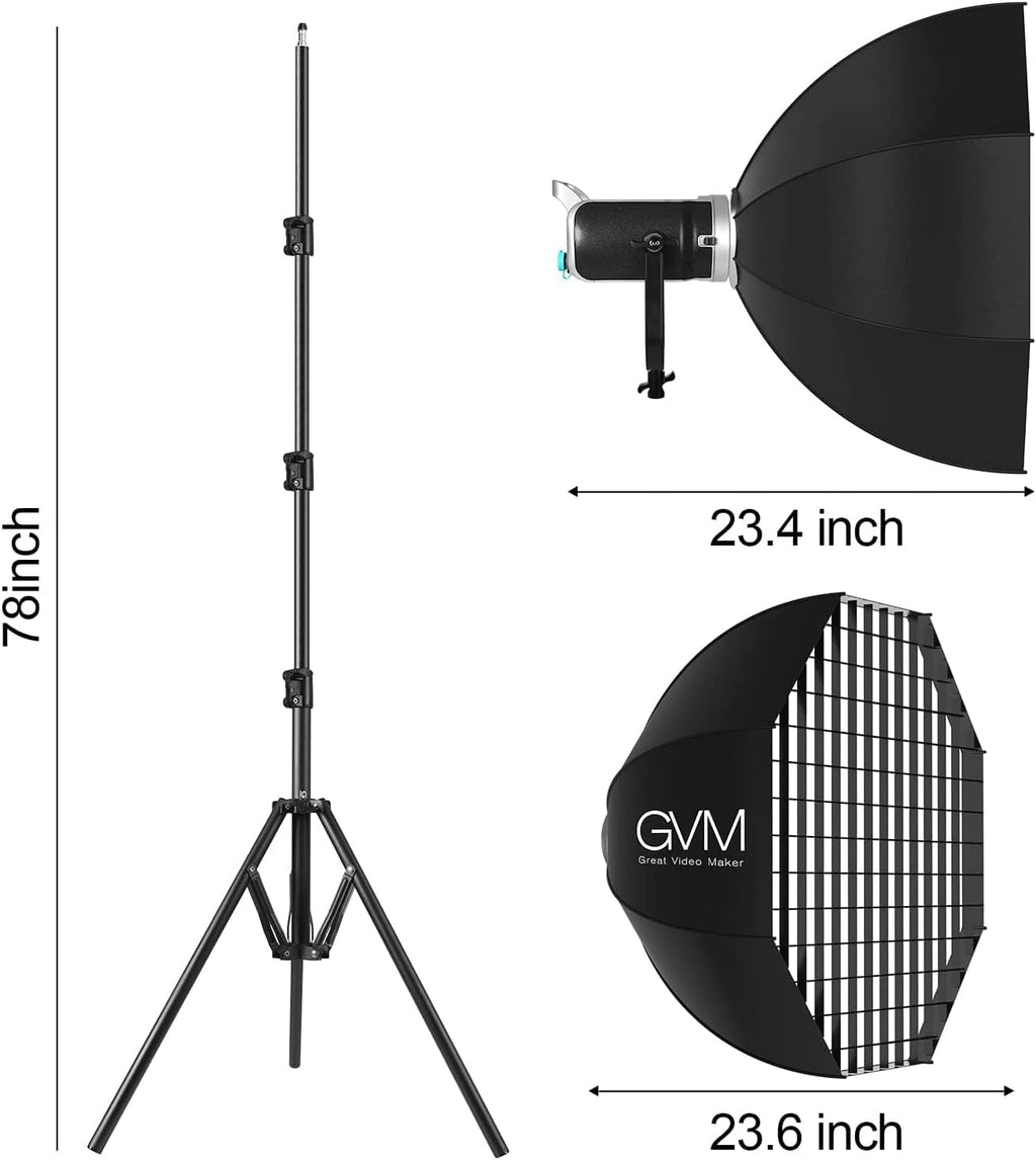 200W Bi-Color LED Video Light with Softbox M453