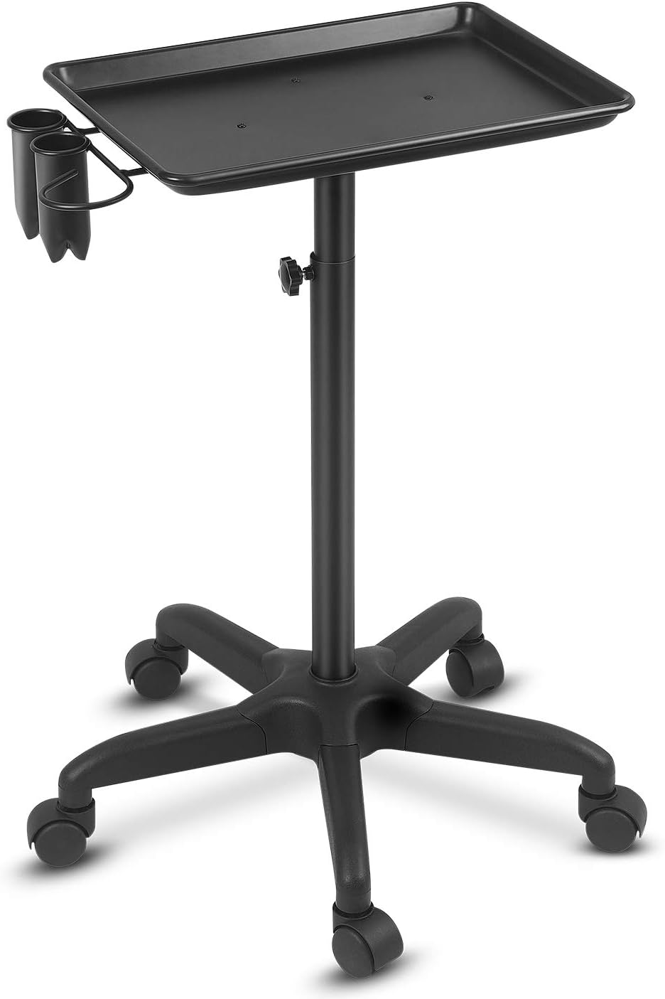 Silver Adjustable Height Rolling Utility Trolley P77668