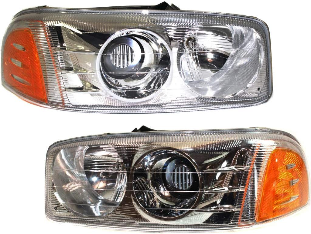 Headlight Assembly Pair for GMC Sierra 1500 1999-2006 J8313