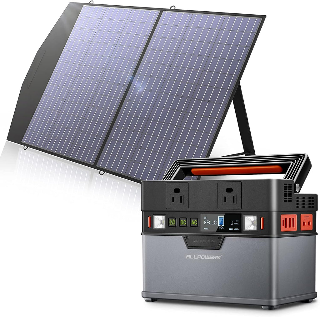 300W 288Wh Portable Power Station with 100W Foldable Solar Panel S3297