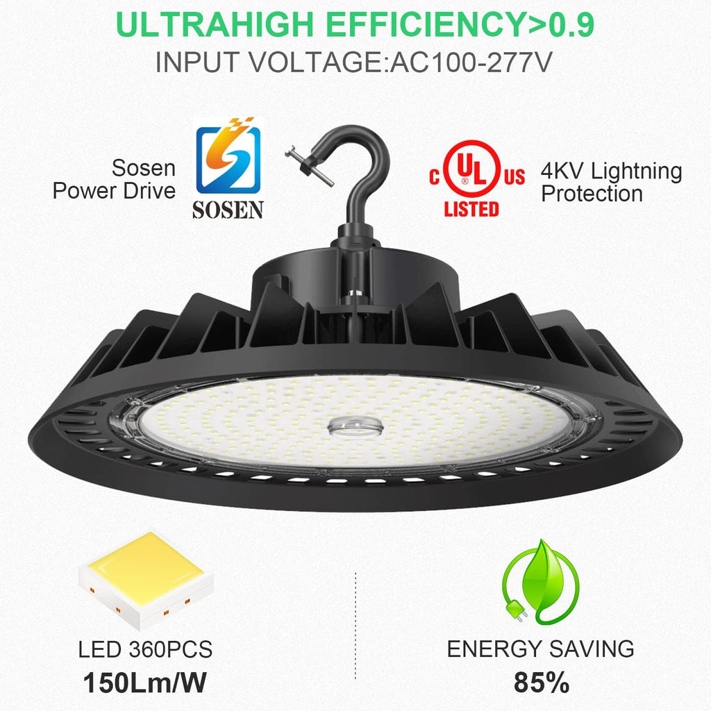 150W 5000K Dimmable High Bay Light, Pack of 2 D171
