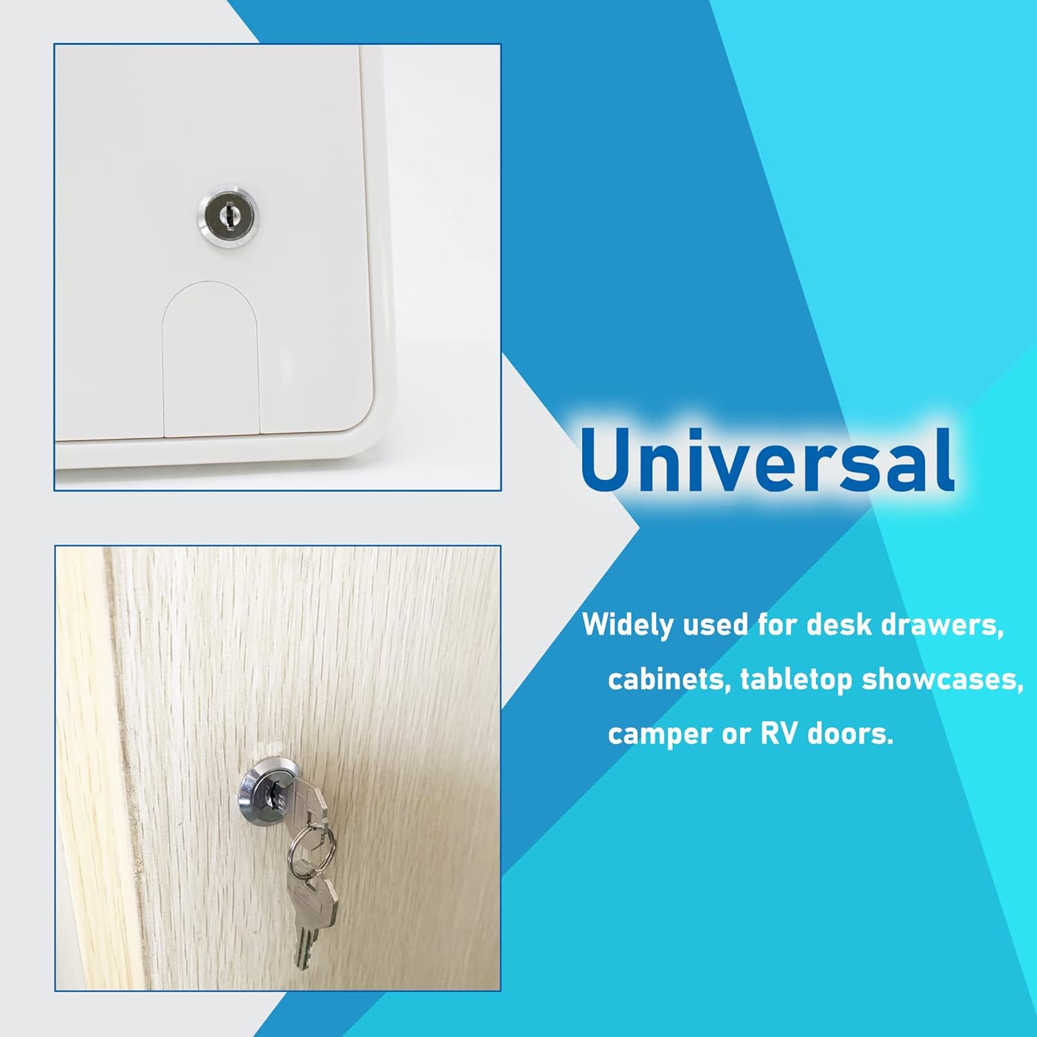 7/8 RV Storage Door Locks Keyed Alike 12 Pack 24 Keys L31251