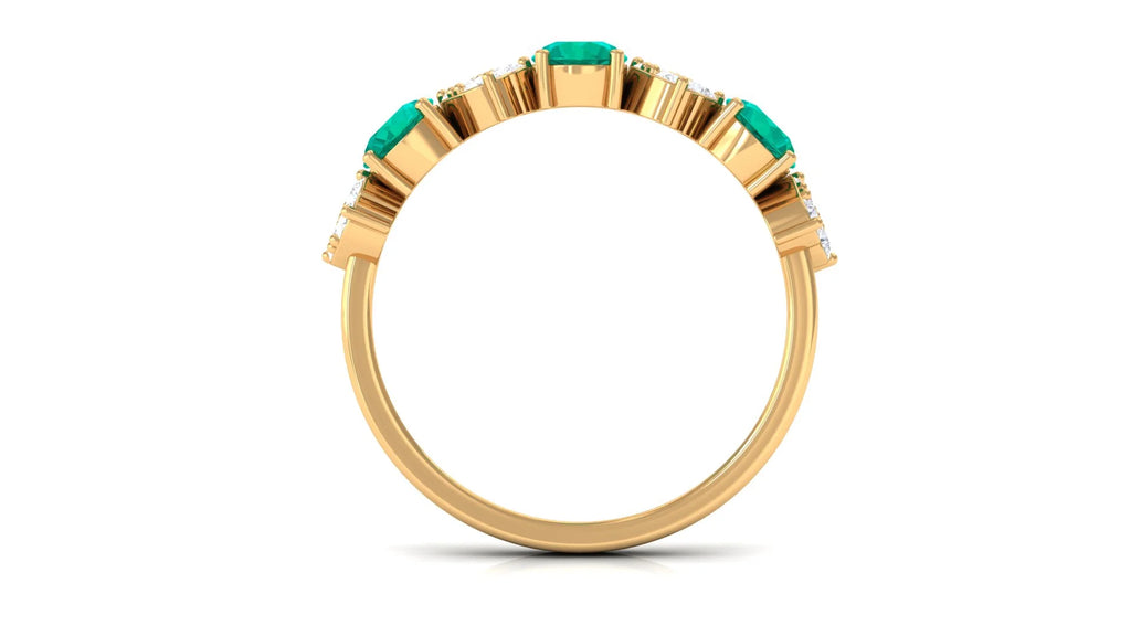 14K Yellow Gold Emerald Ring B380