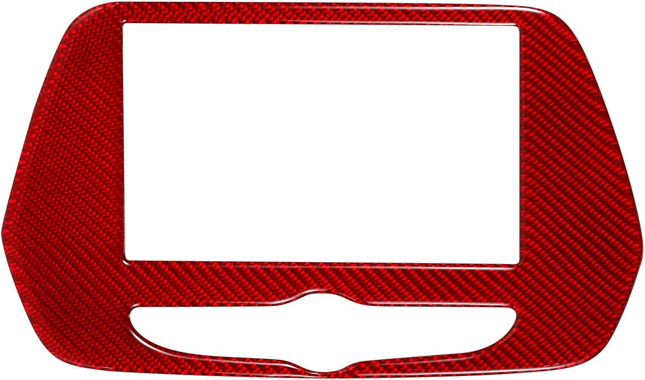 Red Carbon Fiber Radio Screen Navigation Panel Trim Cover Sticker for Chevrolet Camaro 2017 2018 2019 2020 Pack of 2 T697111