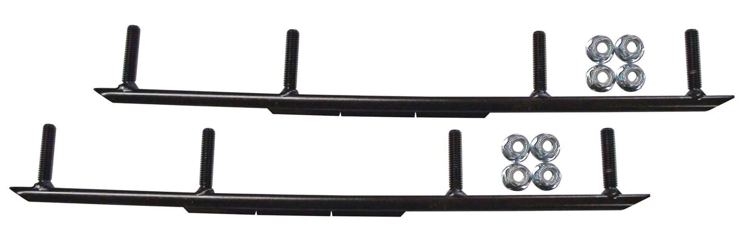 Red MTX Snowmobile Skis with 8" Round Bars Complete Kit V691036