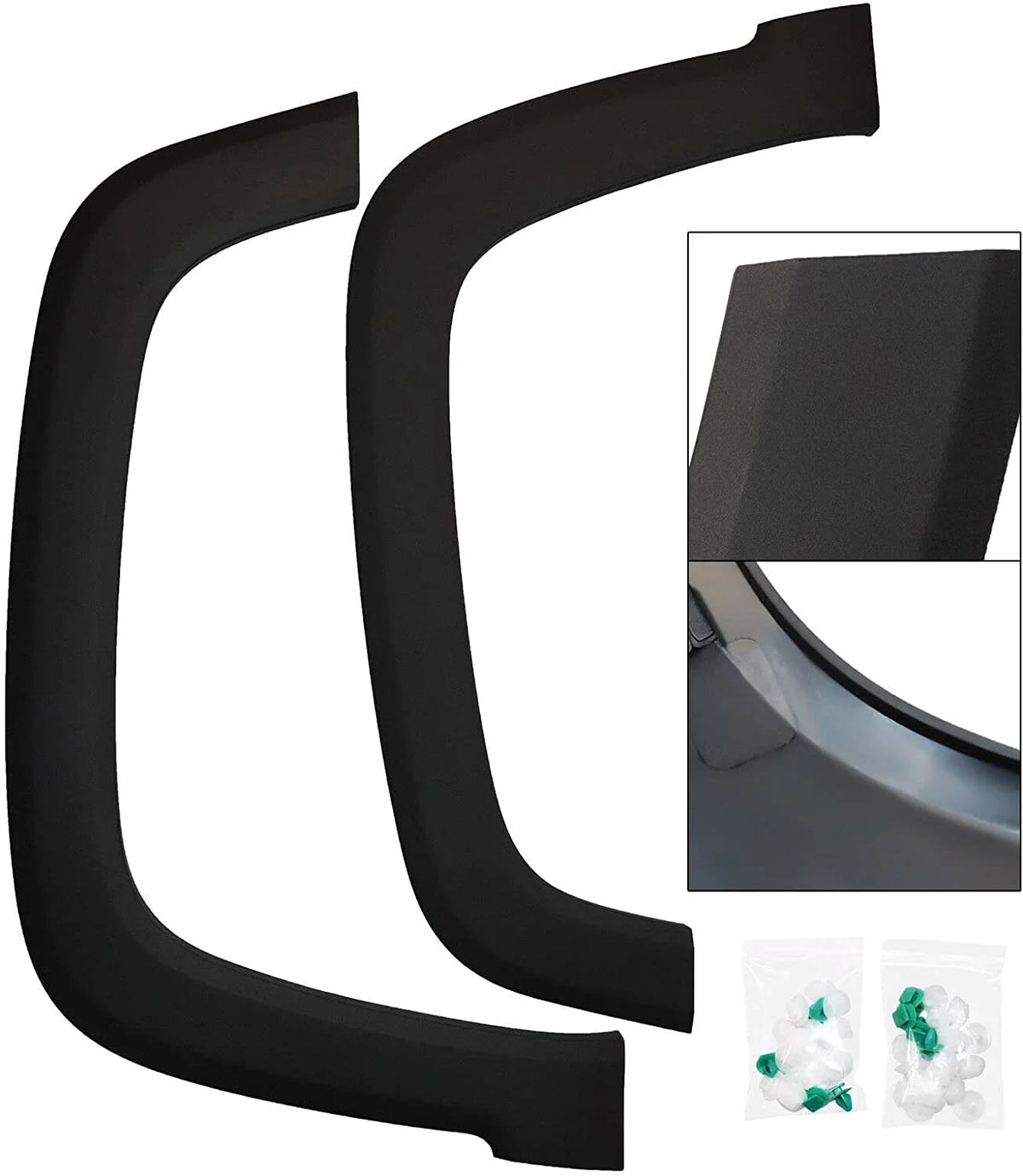 Black Front Fender Flares Trim for Jeep Renegade L6109