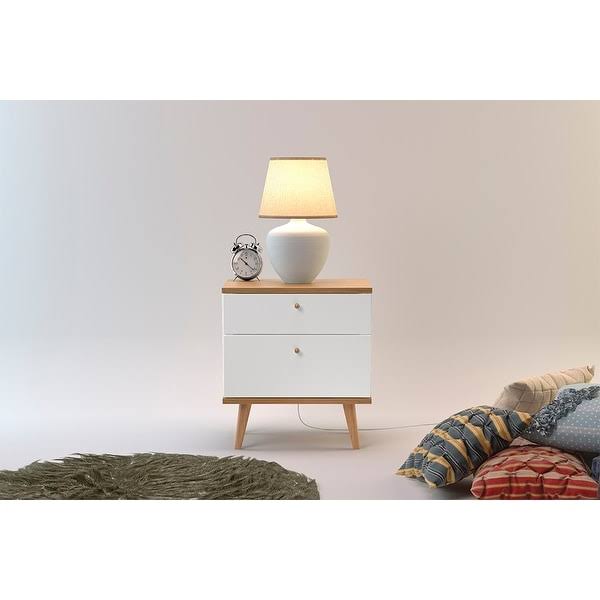 Tan 2-Drawer Nightstand F634814