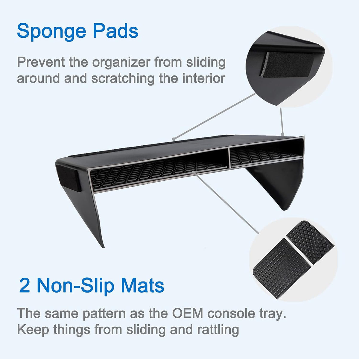 Center Console Organizer ABS Material Insert Tray Storage Box U9560