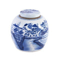 Blue & White Ancestor Jar with Landscape Design H374
