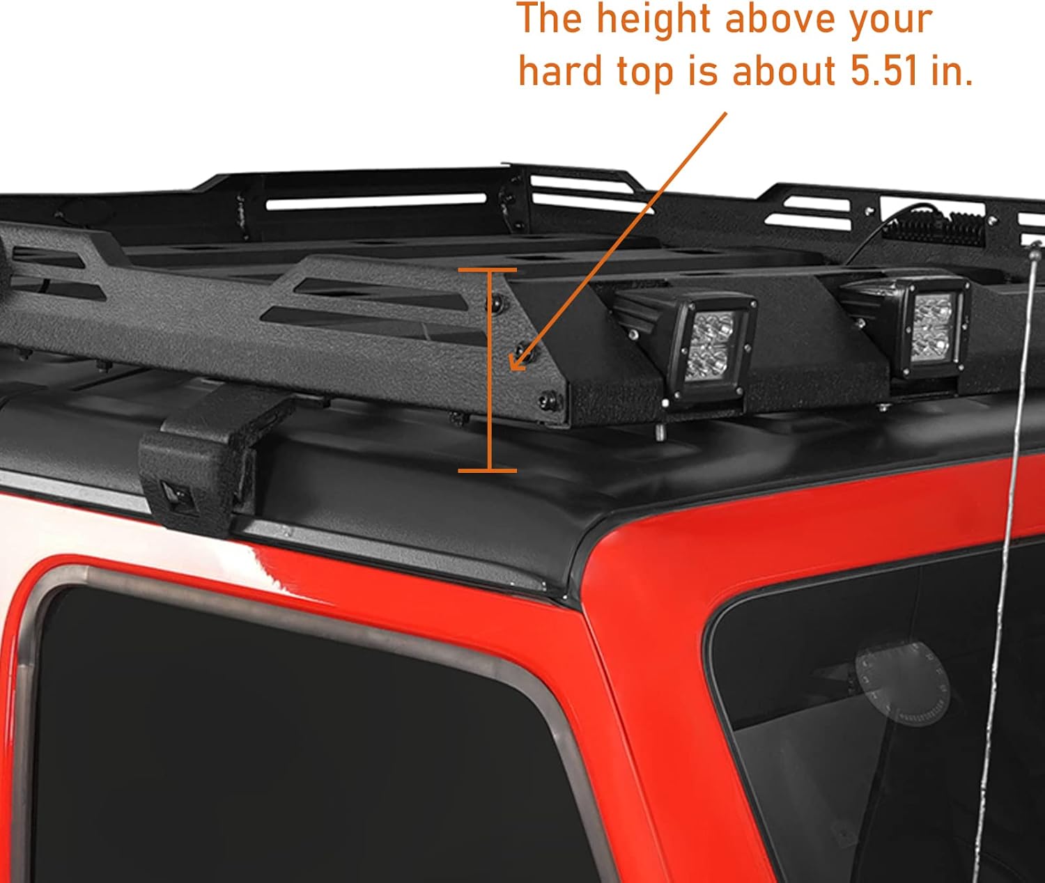 Roof Rack Cargo Basket Carrier for Jeep Wrangler JL Unlimited 4 Doors V174301