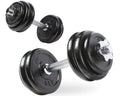 40 lb Adjustable Cast Iron Dumbbell Set with Case L351