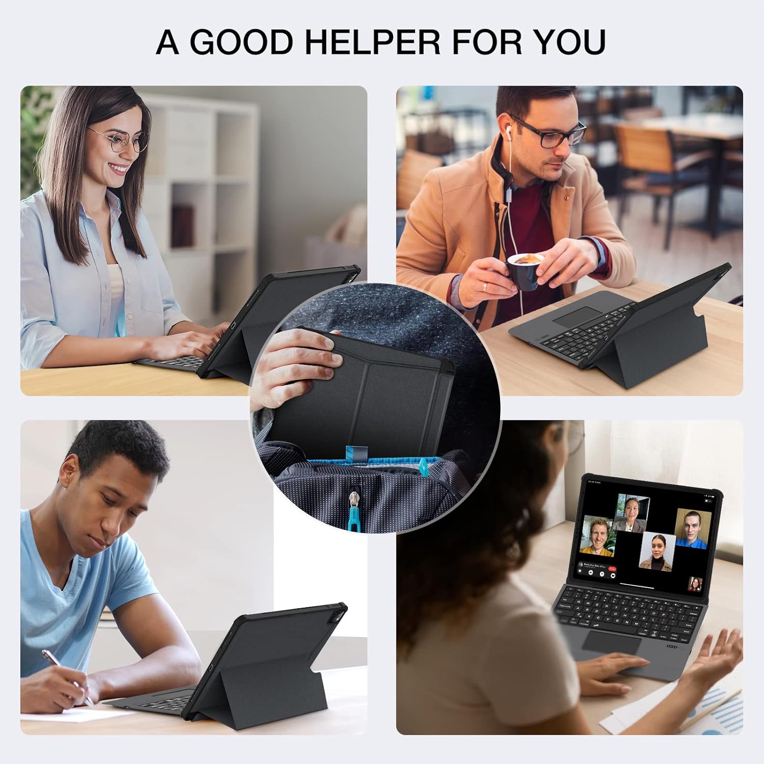 Leather Folio Case with Keyboard for iPad Pro 12.9 inch I8793