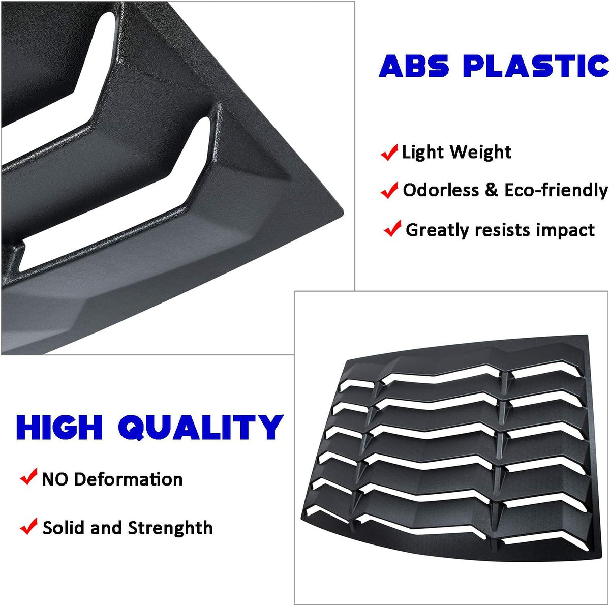 Rear Window Louvers Sun Shade Cover for Ford Mustang Y403