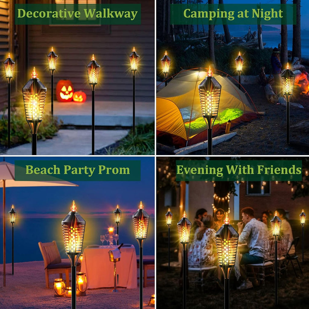 40 Outdoor Waterproof Solar Torch Lights, 6 Pack K5312