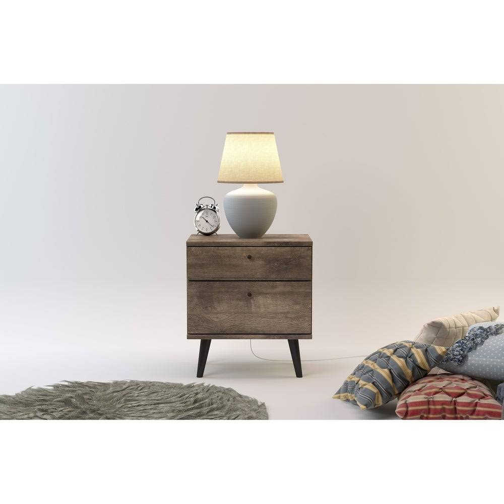 Tan 2-Drawer Nightstand F634814