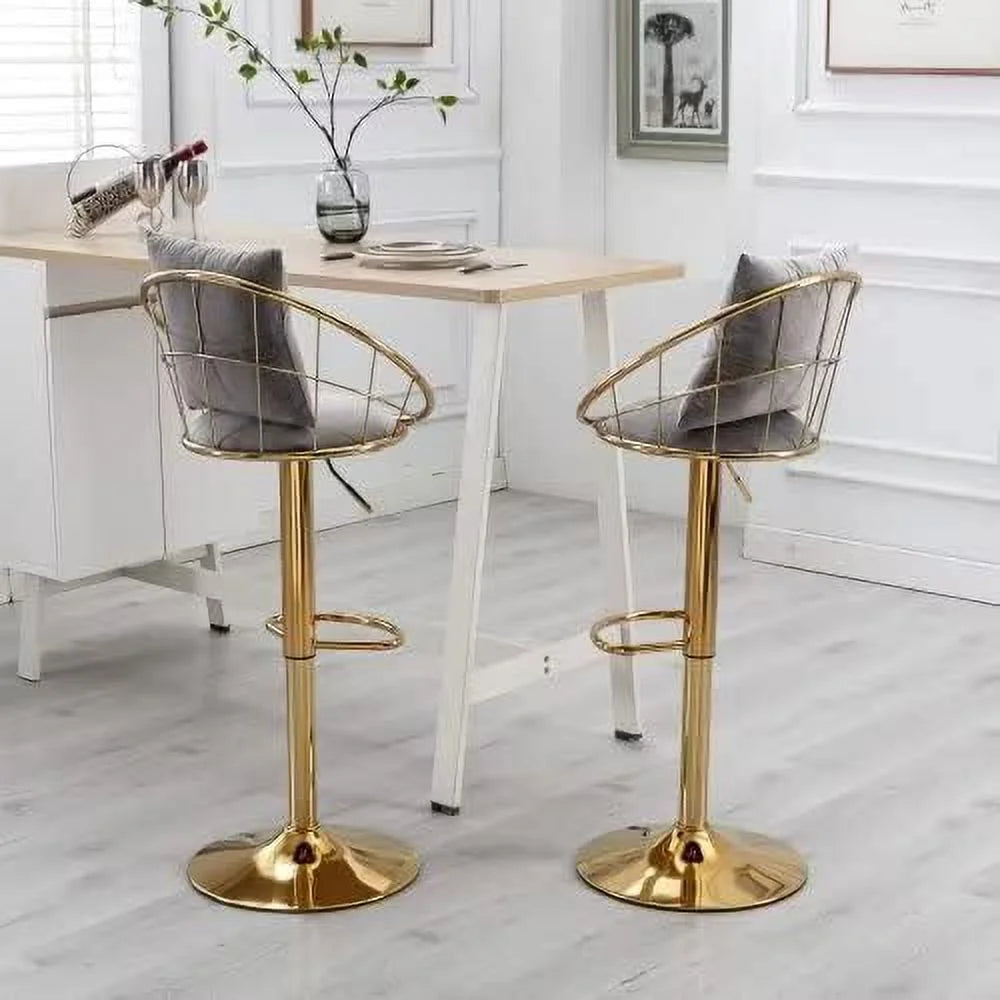 Purple Swivel Counter Height Stool with Back A67578