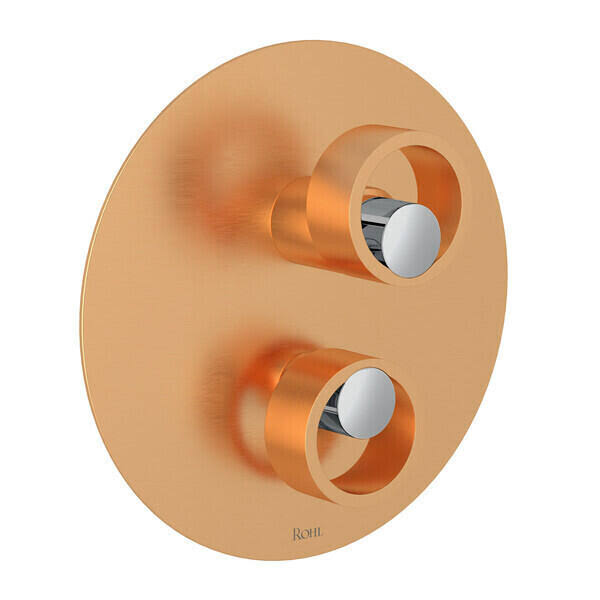 Satin Gold and Polished Chrome Pressure Balance Trim with Diverter T46470