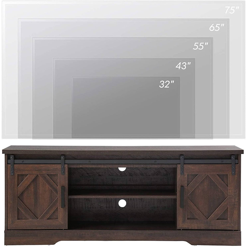 Rustic Grey Wash Wood TV Stand Storage Cabinet H76144