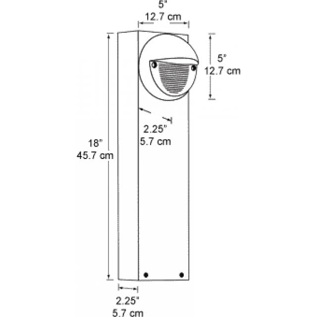 LED Bollard 18x22 Round 5W Neutral Bronze F681