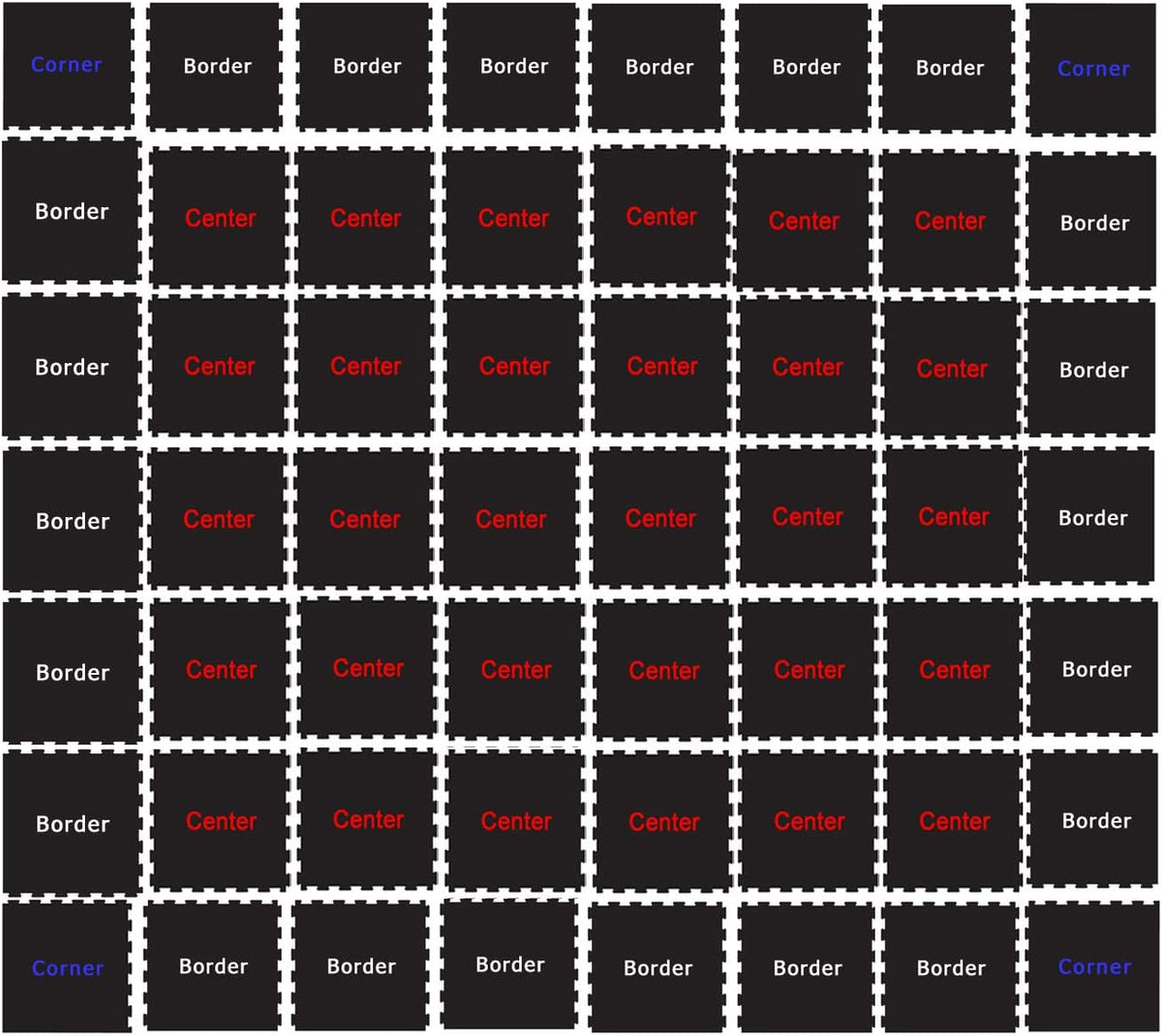 Heavy Duty Rubber Flooring Interlocking Tile Set 91 Square Feet B37695