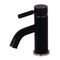 Matte Black Brushed Nickel Single-Handle Bathroom Faucet with Push Pop-Up O5271