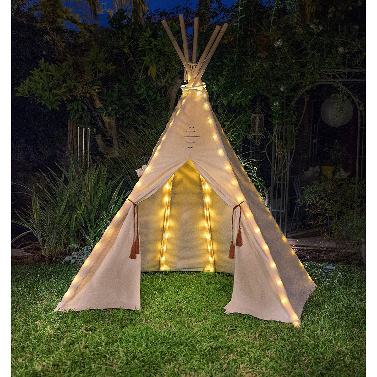 Natural Cotton Canvas Teepee Tent for Kids J8502