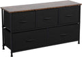 Gray/Natural 5 Drawer Fabric Dresser Z36194