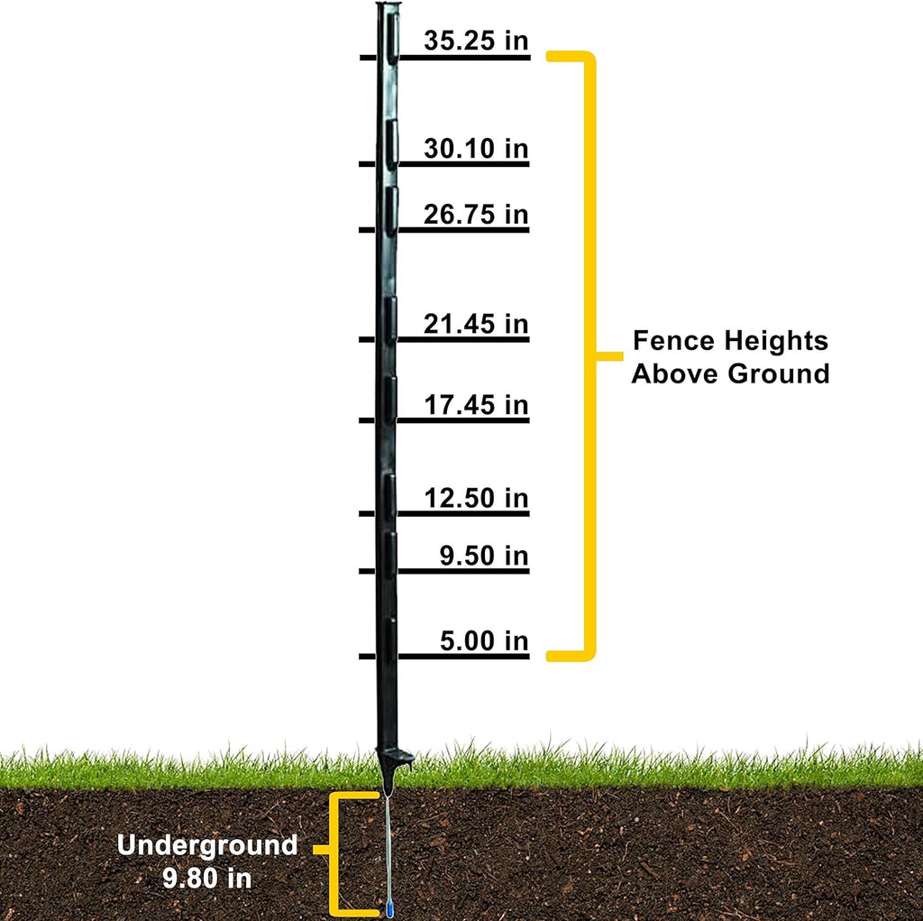 4' Step-In Fence Post, 50 Pack P277399