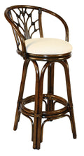 Antique Finish Swivel Rattan Counterstool P712385