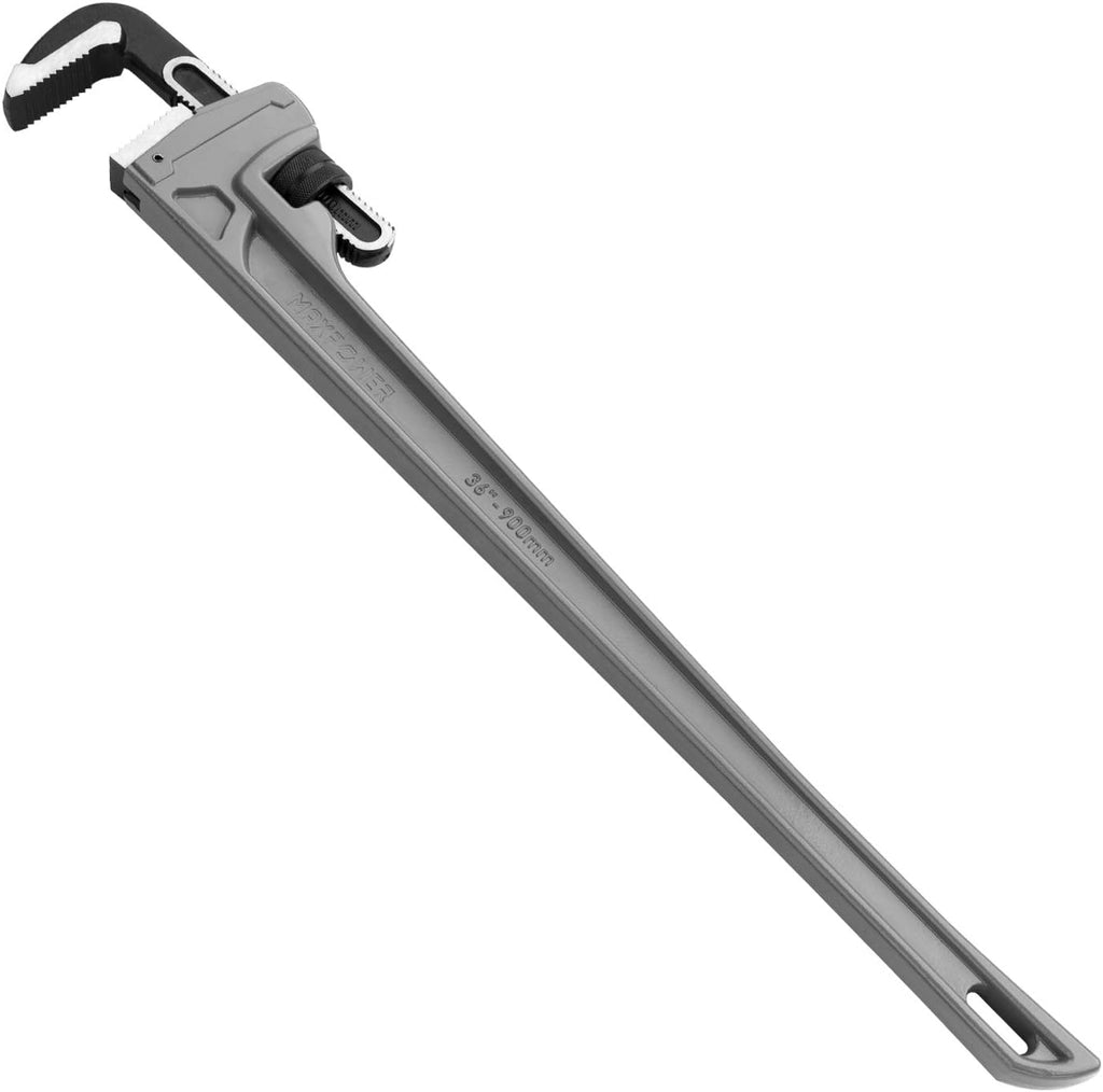 Aluminum Pipe Wrench 36-Inch Heavy Duty Straight Pipe Wrench Pack of 2 X49779
