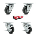 Swivel Caster Set 4 with Brakes W260