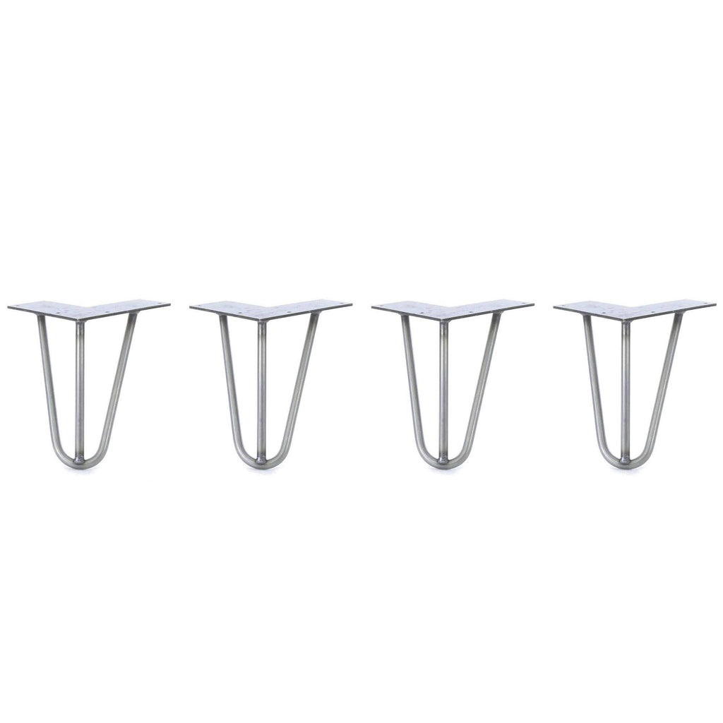 Raw Steel Hairpin Legs Set of 4 B872