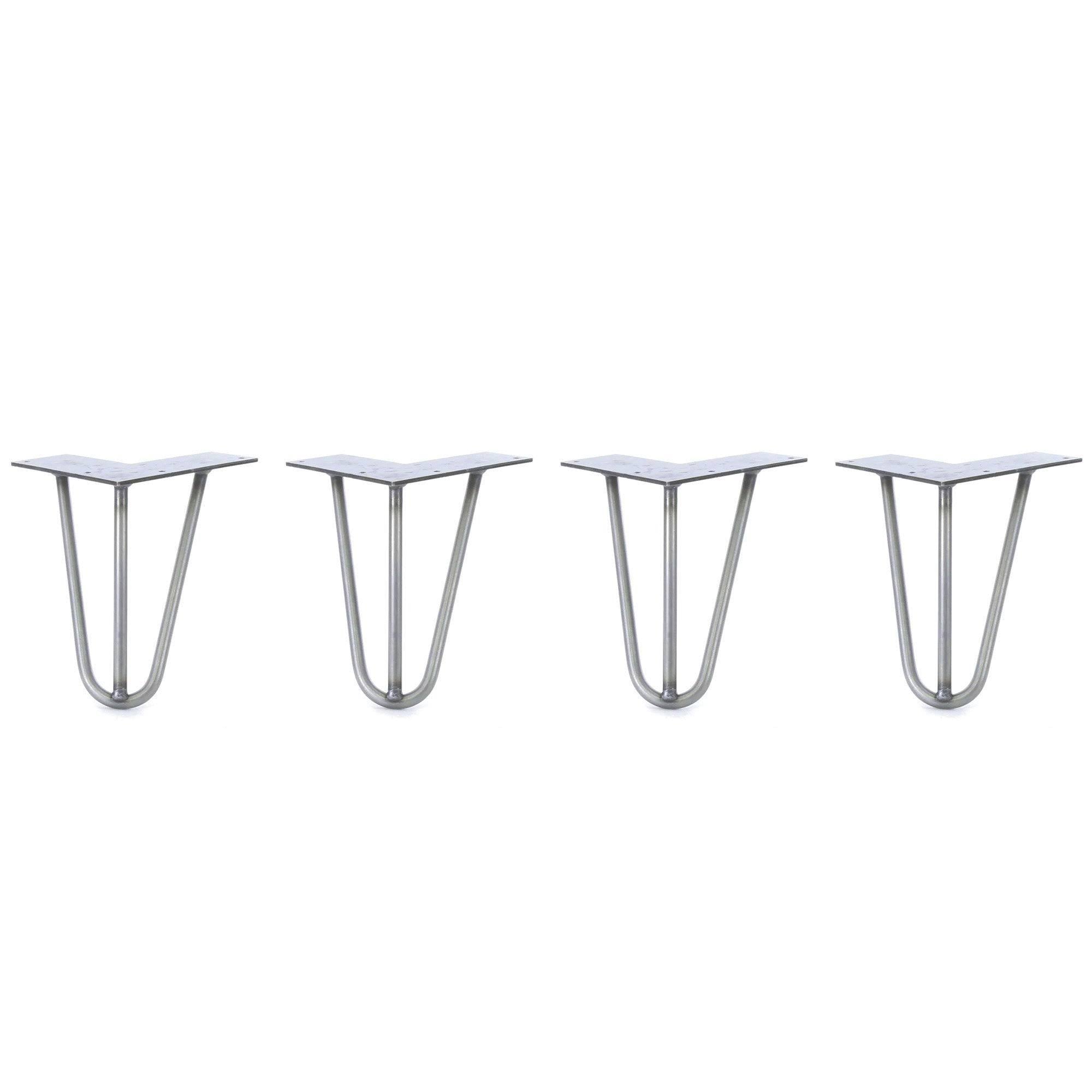 Raw Steel Hairpin Legs Set of 4 B872