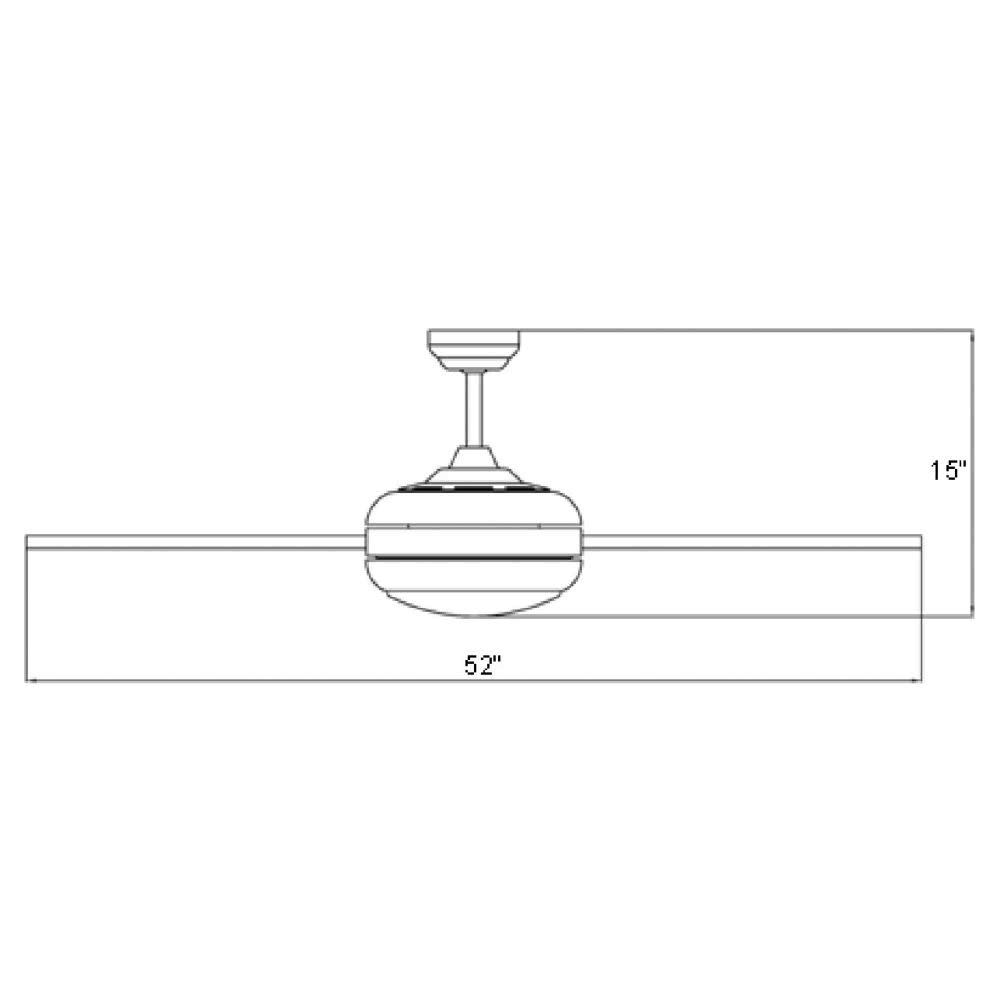 Satin Nickel Ceiling Fan with Light E57729