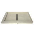 Double Curb Shower Pan with Center Trench Drain Y994955