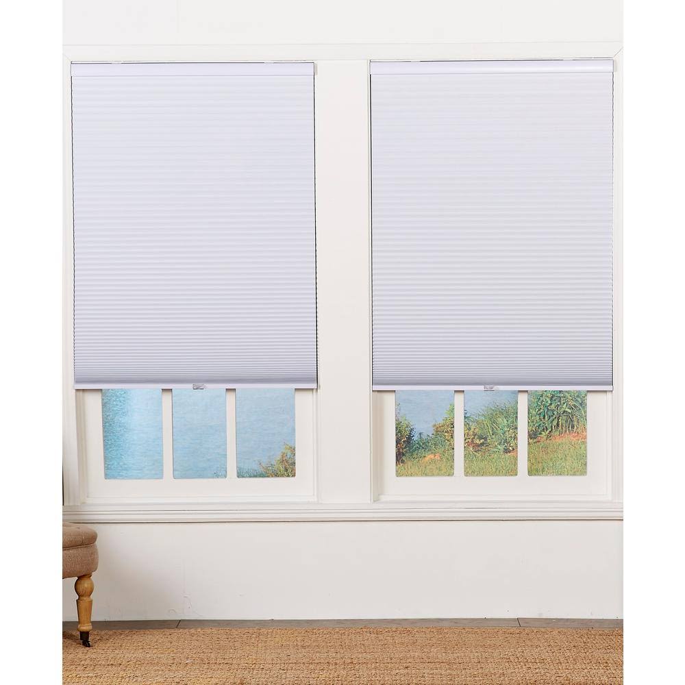 White Cordless Blackout Cellular Shade - 37.5 in. W x 84 in. L O366115