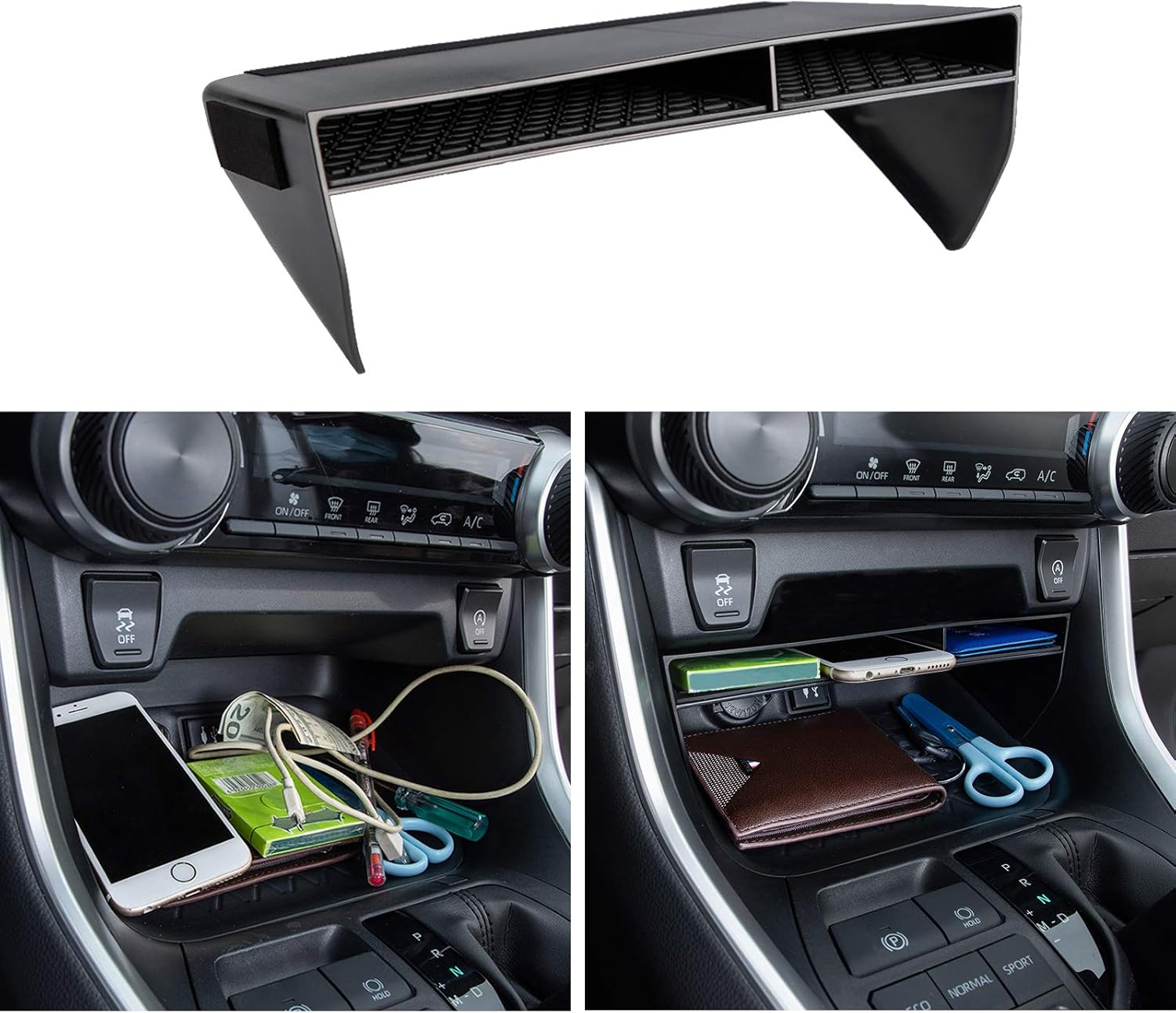 Center Console Organizer ABS Material Insert Tray Storage Box U9560