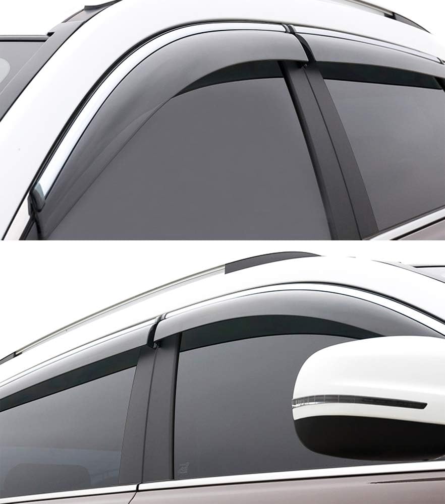 Car Window Visor Vent Shade Deflector Sun/Rain Guards Pack of 2 U3489
