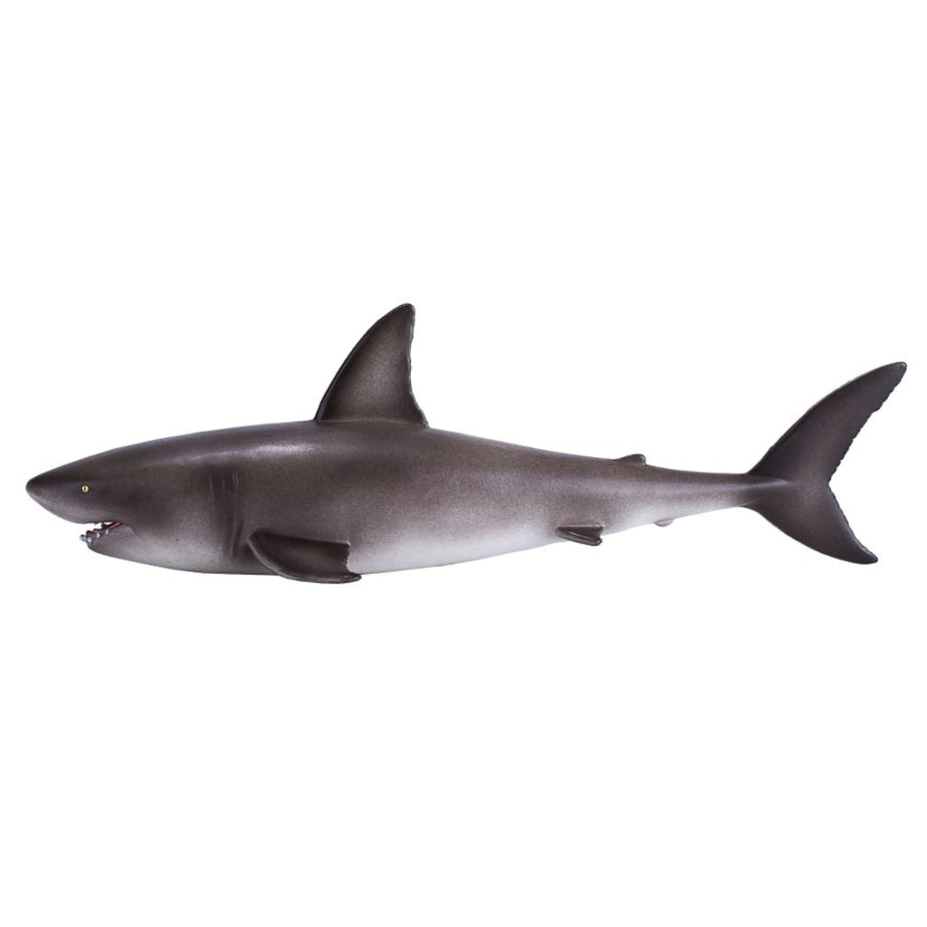 Realistic Great White Shark Wildlife Figurine (Dark Gray) I259