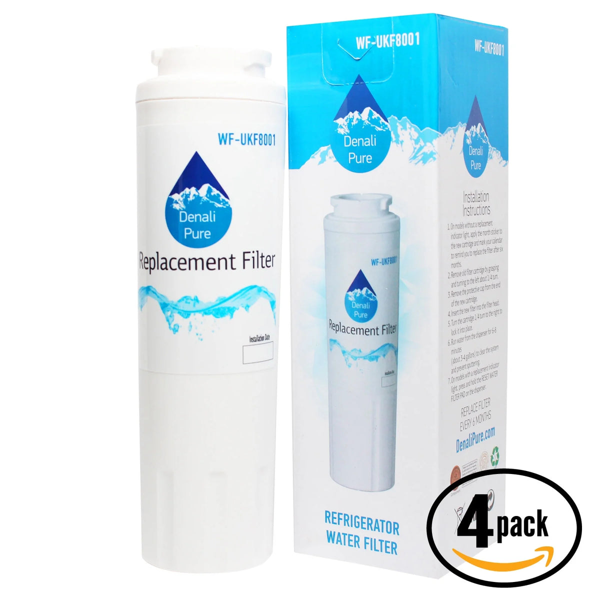 4-Pack Replacement Refrigerator Water Filter Cartridge O427990