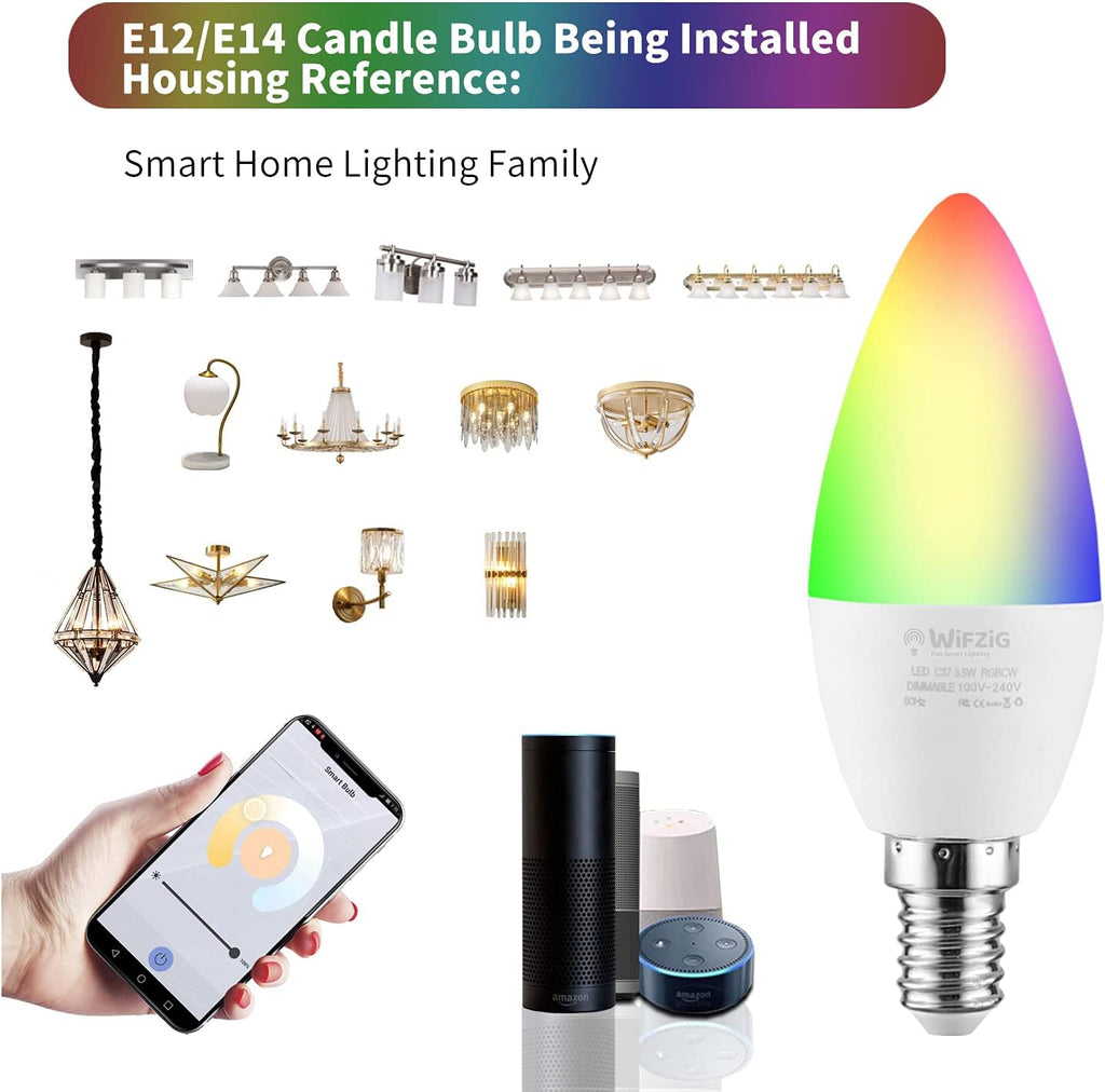 E12 LED Candelabra Bulb 4W 370 Lumens 4Pack L15345