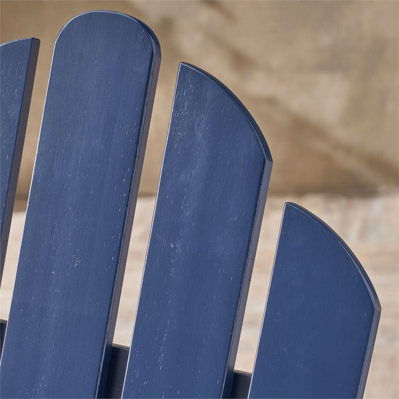 Blue Foldable Acacia Wood Adirondack Chair X22310